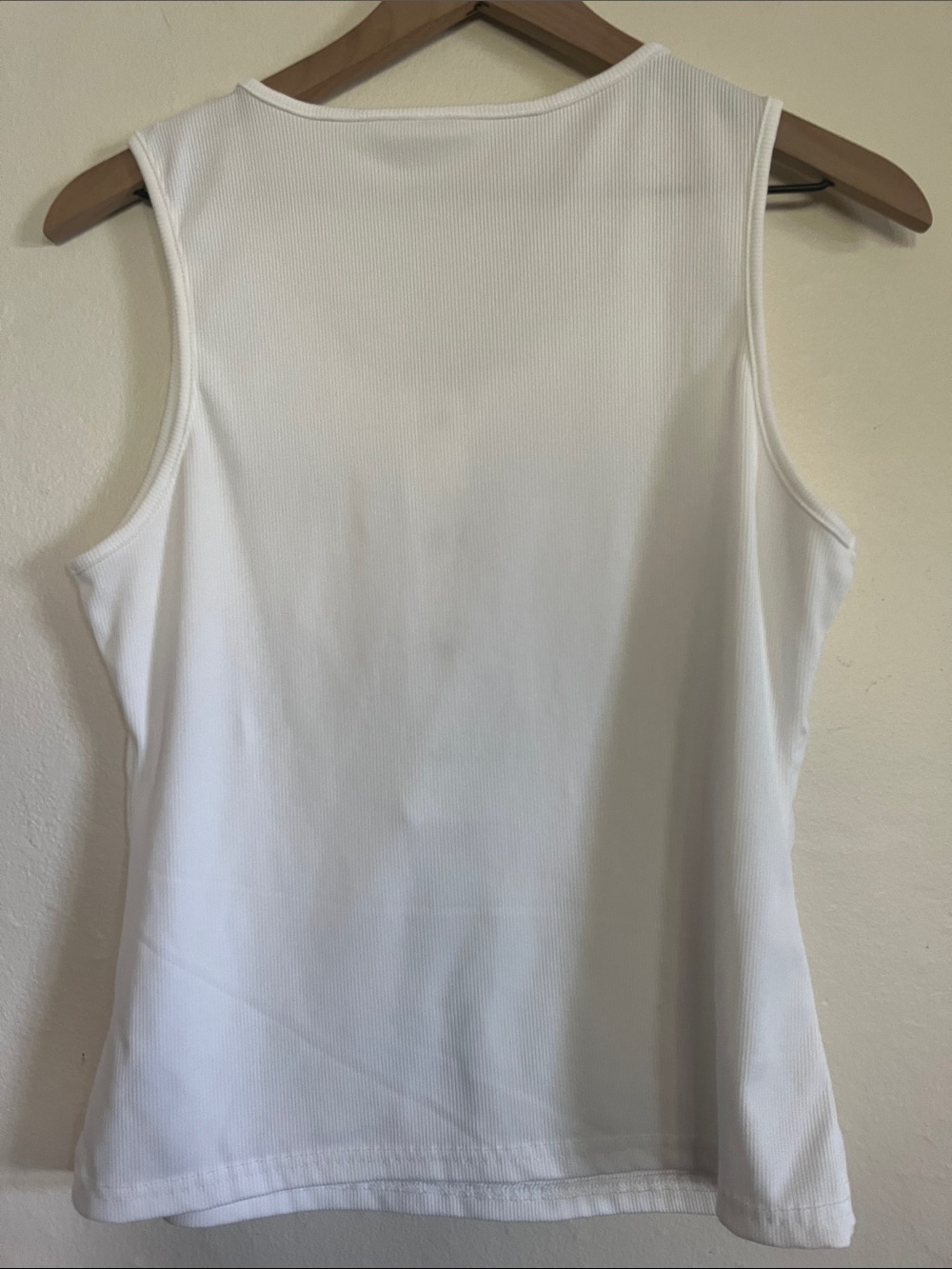 SHEIN White Ribbed Tank with Gold-Tone Buttons - Picture 7 of 8
